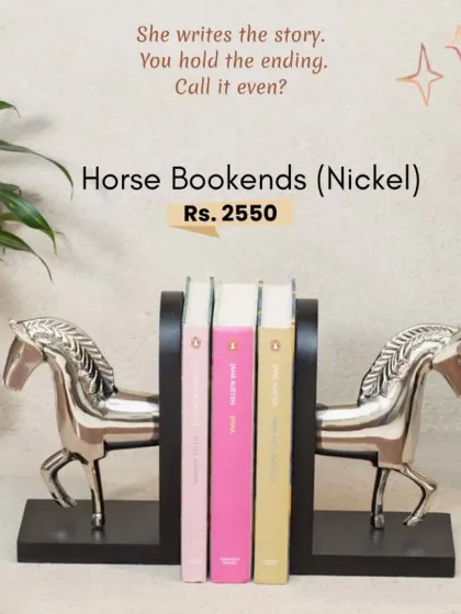 For the sibling who loves stories, these nickel horse bookends are a stylish and symbolic gift to hold their favorite books. A perfect Rakhi present.