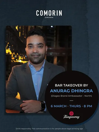 Another fun night at Comorin with a bar takeover by Anurag Dhingra, Diageo Brand Ambassador, who brought innovative cocktails and a great vibe.