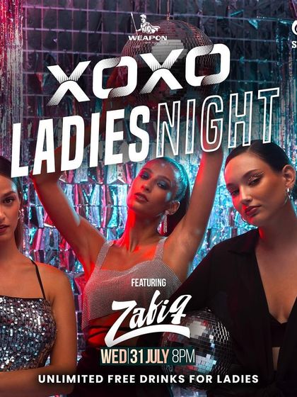 This flyer for Loft38's ladies night uses a disco theme, which allows me to dig into some classic retro remixes.