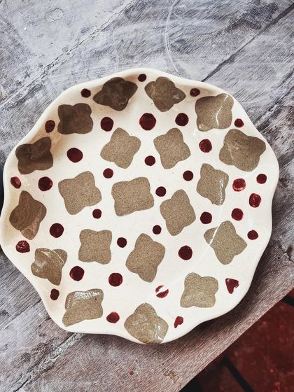 Look at this absolutely beautiful collection from two students who just completed their beginner's course. From a quirky coiled mug to patterned plates and wheel-thrown bowls, their creativity and joy shine through each piece.