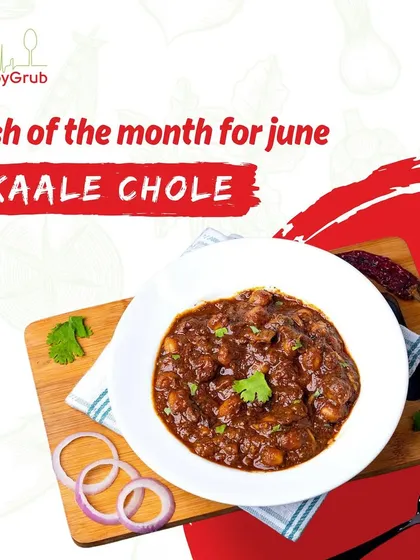 Presenting our dish of the month: Kaale Chole. This North Indian specialty is slow-cooked with a blend of aromatic spices, creating a rich, protein-packed gravy that is both hearty and healthy.