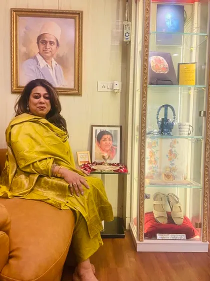 Taking a quiet moment in the lounge at LM Studio, surrounded by portraits and memorabilia of musical legends. It is humbling to create music in a space with such a rich history.
