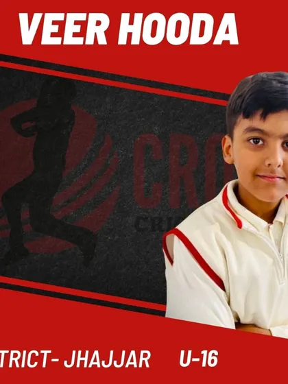 Veer Hooda, one of our young talents, representing the Jhajjar district at the U-16 level.