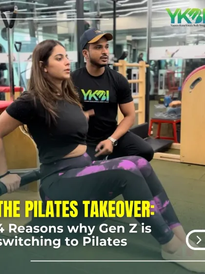 This image introduces why Gen Z is switching to Pilates. It's a workout that offers a complete lifestyle approach to wellness, not just a physical routine.