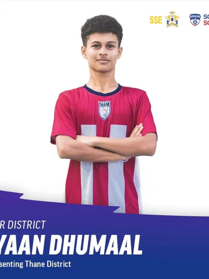 Ayaan Dhumaal, representing Thane District. Our academy serves as a launchpad for players to earn recognition and selection for their respective district teams.