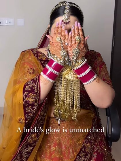 A duplicate of the "bride's glow" shot, emphasizing the beautiful henna and kalire.