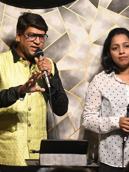 Two students performing a duet. We encourage collaboration and group performances to build a sense of community and teamwork.