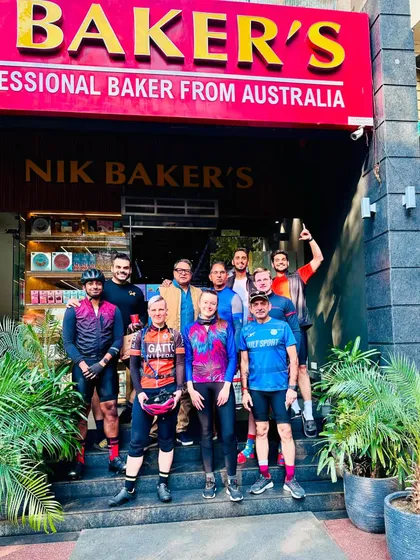 Post-ride breakfast at Nik Baker's. Refueling with good food and great company is the perfect end to a Sunday ride.
