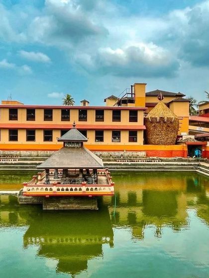 The Madhwa Sarovara, the sacred pond at the Udupi Sri Krishna Matha.