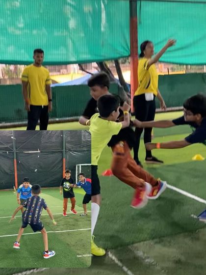 The thrill of the chase in a game of Kabaddi. Our turf parties provide plenty of space for kids to run, dodge, and play their hearts out in a safe environment.