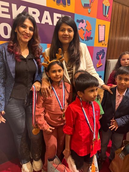 More happy faces and medals. Every child's achievement is a moment of celebration for us.