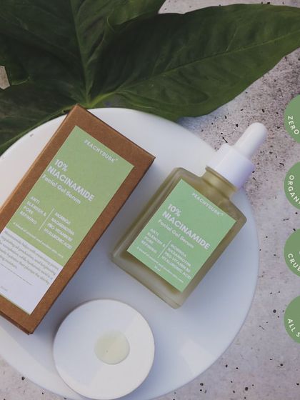 My 10% Niacinamide serum is organically made, cruelty-free, and suitable for all skin types. It's formulated with zero irritants to minimize pores and tackle blemishes for a healthy glow.