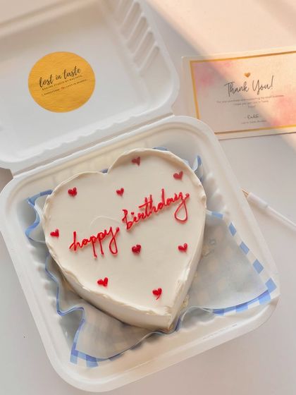 These images showcase different angles and lighting of the personalized message cakes, highlighting the consistent quality and detail in each order.
