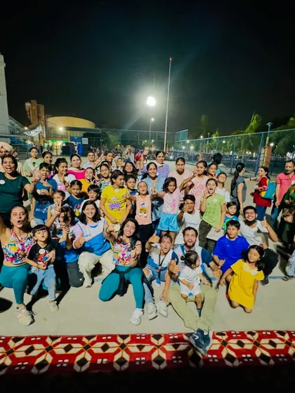 This is my tribe! This picture captures the incredible energy from a fitness event I hosted with Decathlon. We are a community of all ages and fitness levels, united by the love of movement.