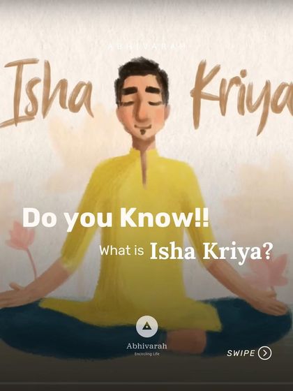 Do you know what Isha Kriya is? It is a simple, free, and powerful 12-minute guided meditation. It is a tool to help you become meditative, which is a quality, not just an action.