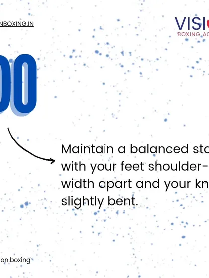 The "do" of a perfect boxing stance: keep your feet shoulder-width apart with your knees slightly bent. This creates a stable, athletic base from which you can attack and defend effectively.