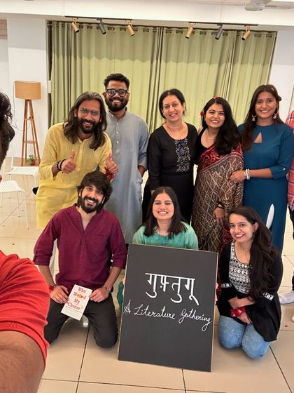 A happy group selfie after a fulfilling session of reading and discussion. This is what community looks like.