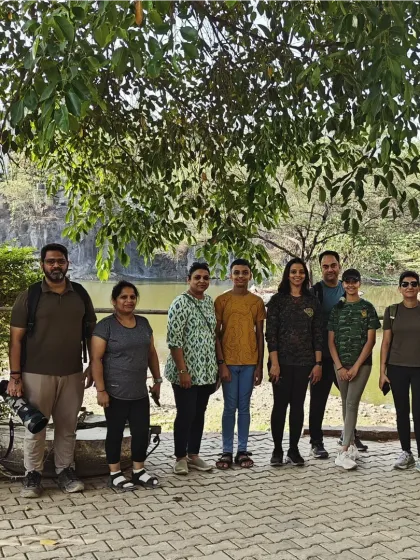 The happy group from our Sunday morning bird walk in Pune. We bring together a community of nature lovers, from casual observers to passionate photographers.