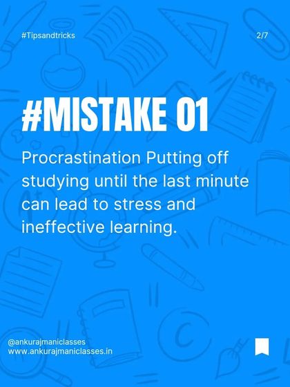 A summary image about avoiding procrastination. This is the number one enemy of good preparation.