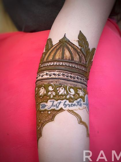 A personal reminder, "Just breathe," incorporated into the bridal design. Any quote or phrase that is meaningful to you can be added.