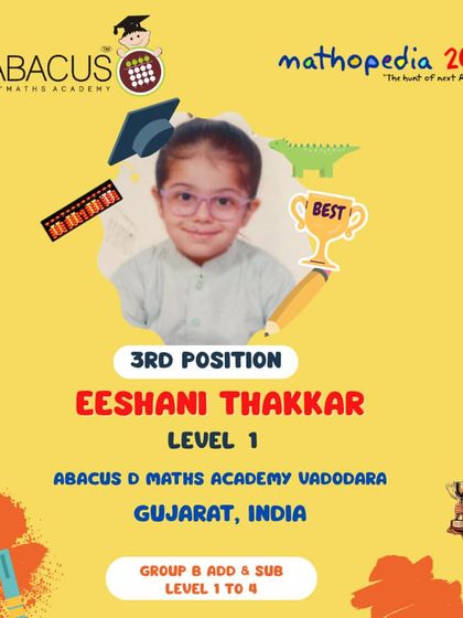 Abacus D Maths Academy - Educational Franchise & Teacher Training Mathopedia: Our Annual Competitions photo 64