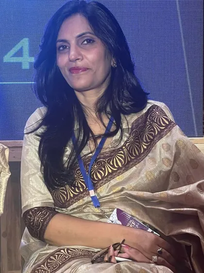 A candid moment during the Women Economic Forum. It's empowering to participate in discussions that aim to bridge the gap in wellness and well-being for all.