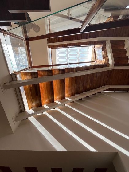 A collection of images that further explore our fascination with light. These photos capture how skylights, courtyards, and jaali walls fill our buildings with dynamic patterns of light and shadow.