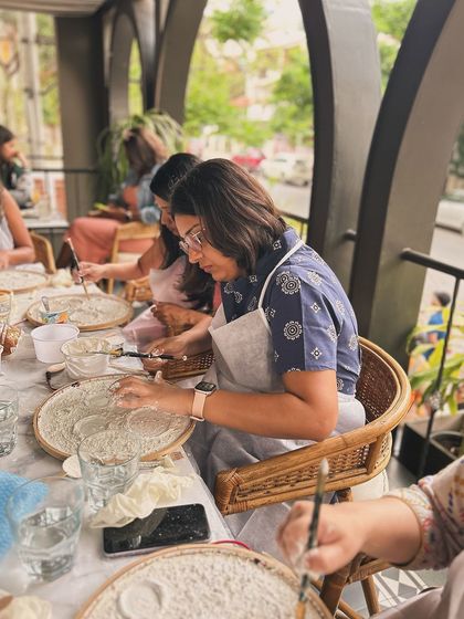 ArtDelight Group - Art Parties & Private Events Glow-in-the-Dark Moon Lamp Workshops photo 19