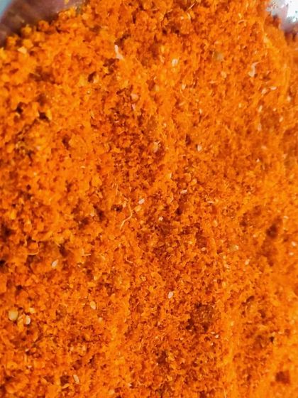My Nuvvula Podi (sesame seeds powder) is packed with flavor and nutrition. I roast the sesame seeds until fragrant before grinding them with spices, making it a delicious and healthy addition to any meal.