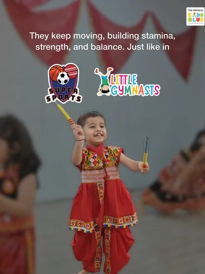 When kids play Garba, they are building stamina, strength, and balance, just like in our Super Sports and Little Gymnasts programs. Festivals provide a natural and joyful way to practice important physical skills.