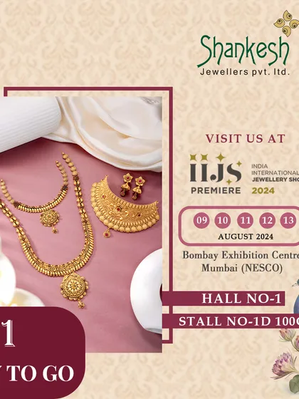 Glimmer in gold with these traditional necklace sets. The image showcases both a long and a short necklace design, highlighting the versatility of our collection.