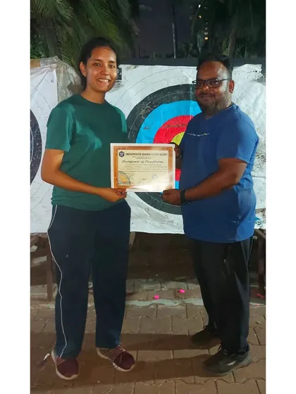 A participant from our May summer camp receiving her certificate. She was a natural and picked up the techniques quickly.