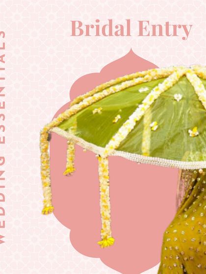 A dreamy bridal entry is made possible with a beautiful 'phoolon ki chadar' or floral canopy. I design these to create a magical and memorable entrance for the bride.