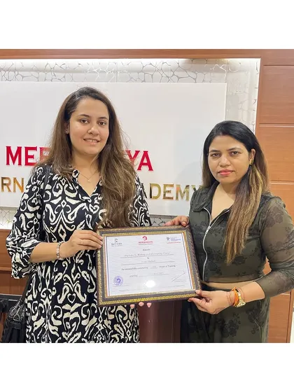 A proud moment as another talented student receives her professional certification. Her journey is just beginning.