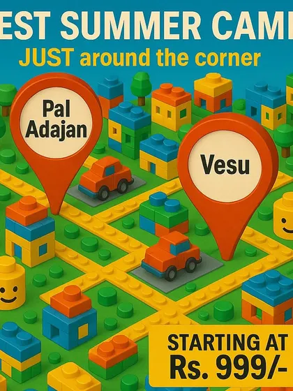 For our students in Surat, our summer camp is easily accessible with centers in Pal Adajan and Vesu. Enroll your child for a summer of tech and innovation.