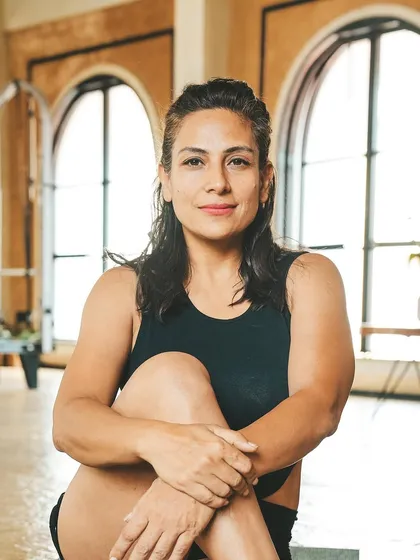 This is a duplicate of image 136. A portrait of our esteemed teacher, Neelam Mangat, who guides our 300-hour students through their therapeutic training.