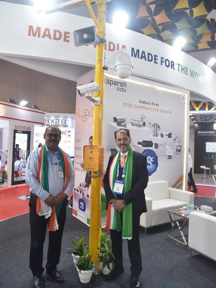 Showcasing my STQC-certified pole-mounted camera solutions at FSIE 2025. It was a proud moment to stand by our 'Made in India, Made for the World' technology with our partners.