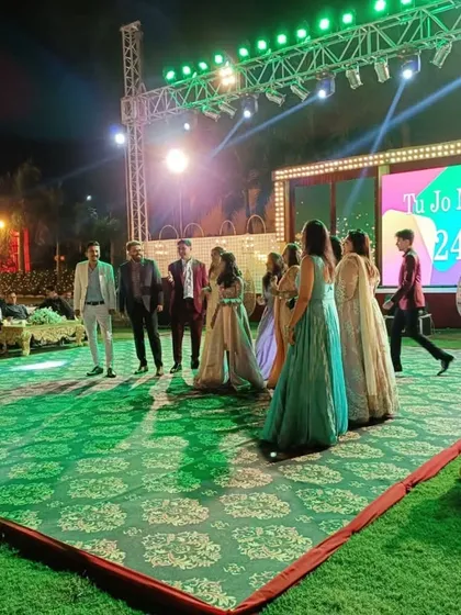 An interactive game in progress at the anniversary event. We love to get the family and friends involved in the celebration.