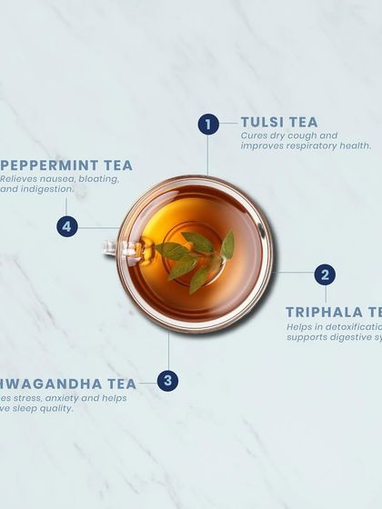 Boost your immunity this monsoon with Ayurvedic herbal teas. Natural blends like Tulsi tea for respiratory health and Triphala tea for digestion can keep you healthy all season long.