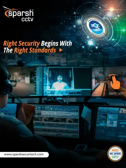 The right security begins with the right standards. This image of a control room highlights our focus on providing STQC-certified systems for professional monitoring environments where reliability is critical.