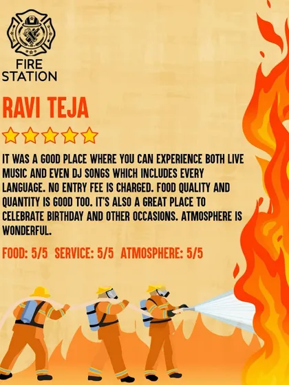 Don't just take my word for it. Ravi Teja loved the mix of live music and DJ sets, the no entry fee policy, and the generous food portions. This is the kind of 5-star experience I aim to deliver every time.