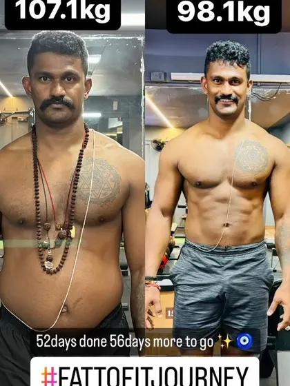 I practice what I preach. This is my own fat loss journey, dropping 9kg in 54 days, from 107.1kg to 98.1kg. I didn't just get leaner; I got stronger. This is proof that with the right plan and an unbreakable mindset, transformation is guaranteed.