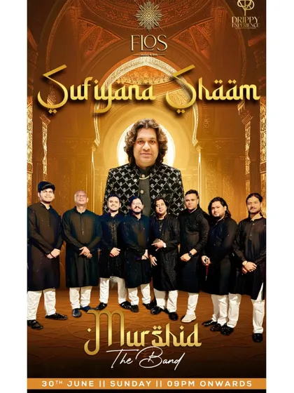 A poster for our 'Sufiyana Shaam' with the full Murshid band at FIOS, Delhi.