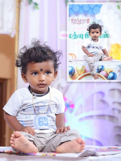 A candid portrait from a birthday event. I focus on capturing the natural curiosity and expressions of children during their special day, resulting in authentic and heartwarming photos.