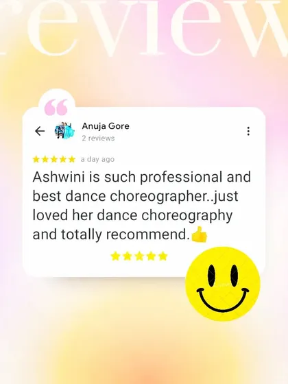 A wonderful review from a happy client. It's always my aim to be professional and create choreography that my clients absolutely love.