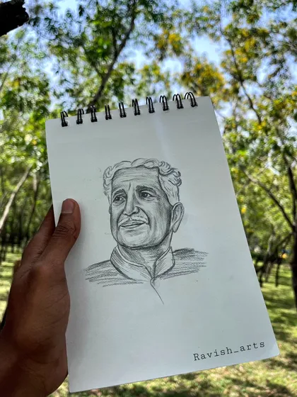 My humble pencil sketch honoring the great Rashtrakavi Kuvempu.