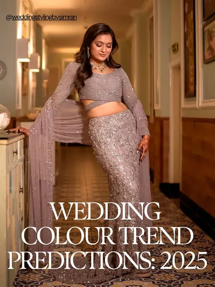 Here are my wedding colour trend predictions for 2025. This mood board showcases a mix of elegant pastels and rich jewel tones, perfect for creating a memorable and stylish wedding wardrobe for any event.