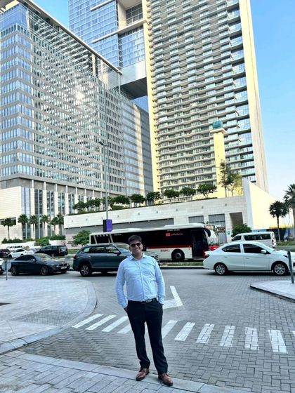 In Dubai's financial district, where I advise clients on international corporate structures and dispute resolution.