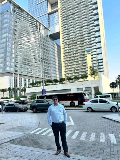 In Dubai's financial district, where I advise clients on international corporate structures and dispute resolution.