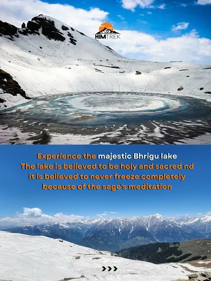 The majestic Bhrigu lake is believed to be holy and never freezes completely, even in winter.